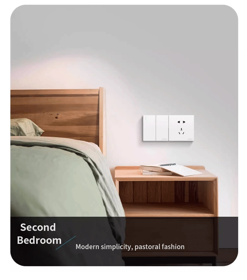 Anjielo five-hole socket with button supports zigbee3.0 zero-live wire PC flame retardant material smart socket