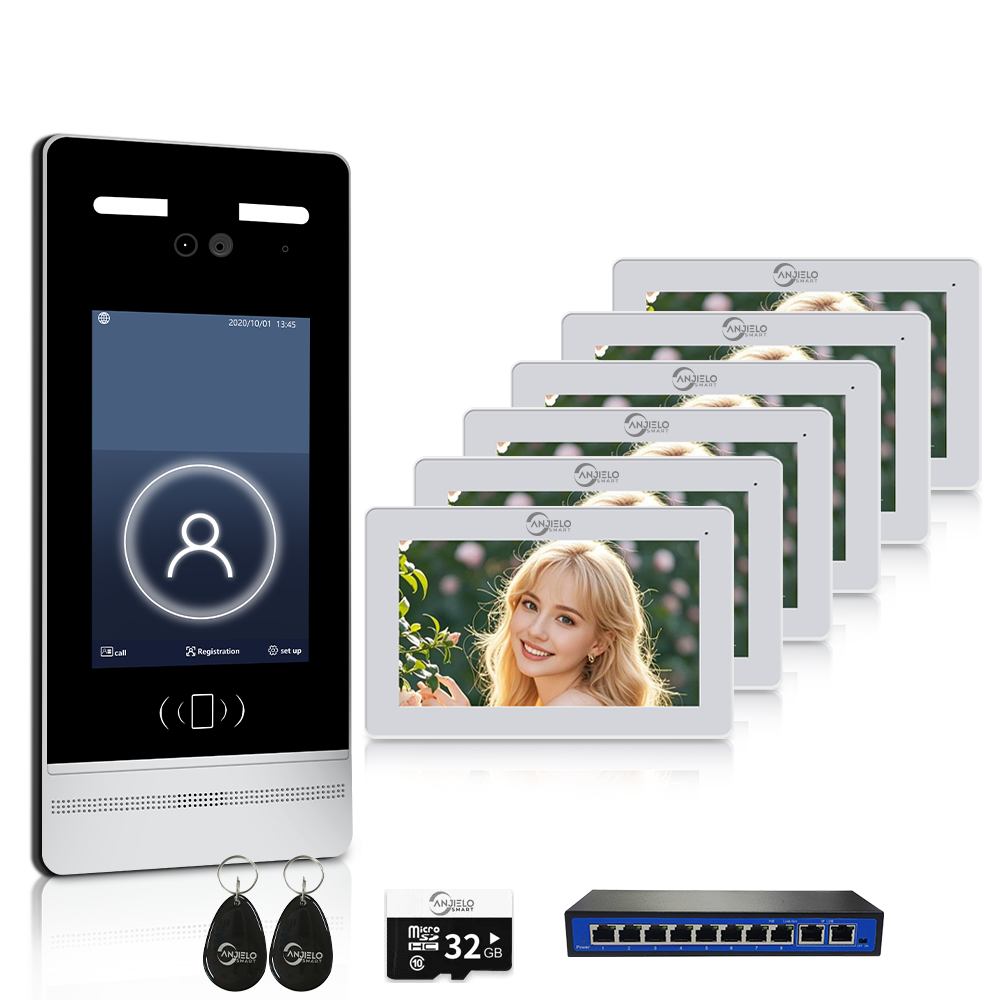 Anjielo Smart Advanced facial recognition authentication, supporting card, password, and face authentication, freeing your hands for convenient entry and exit