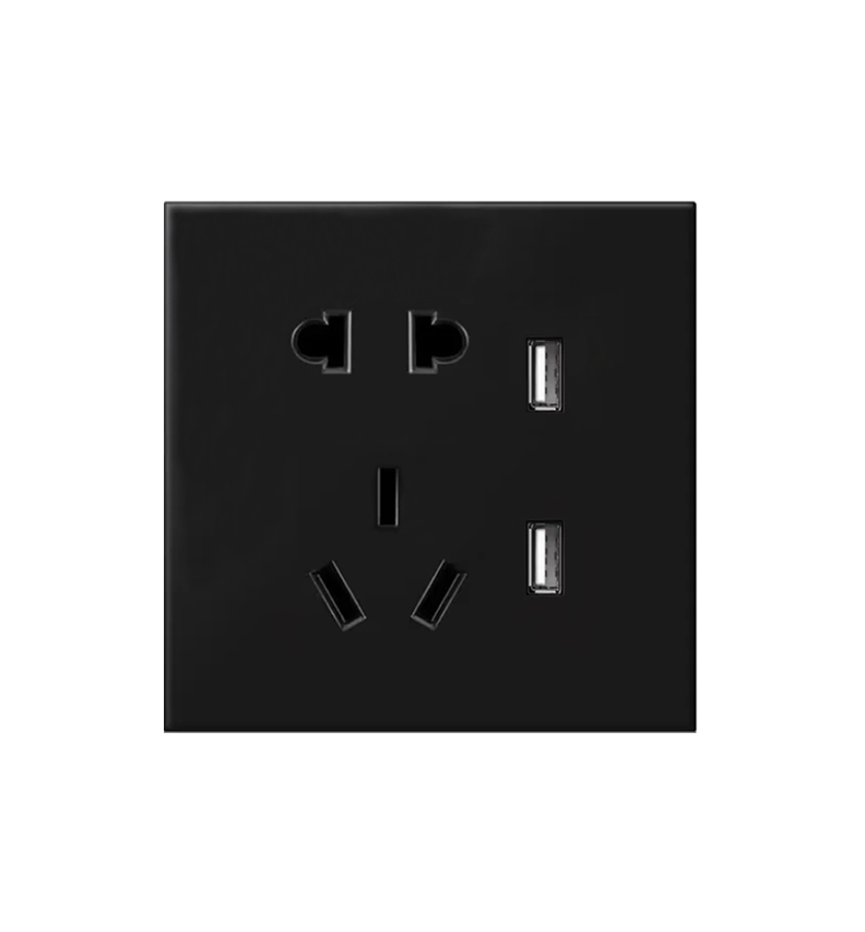Anjielo socket 5 holes 220V + USB 5V/2.1A 5V/2A zero live wire PC flame retardant material ZigBee 3.0 wireless connection