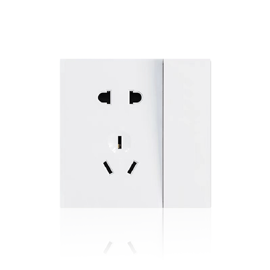 Anjielo five-hole socket with button supports zigbee3.0 zero-live wire PC flame retardant material smart socket