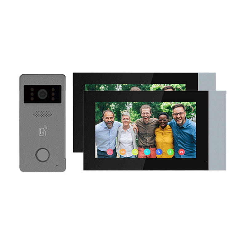 Anjielo Equipped with 1080p Full HD camera and 7-inch touch screen Two-line intercom doorbell for secure entry via IC card
