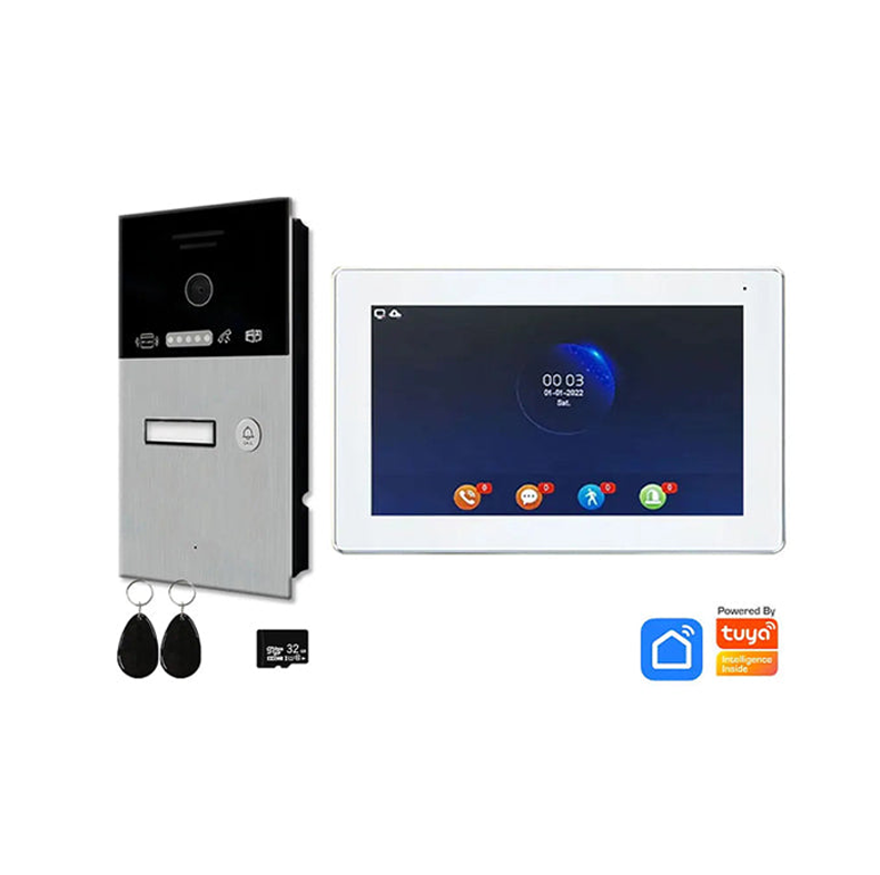 Anjielo Smart Tuya 7 Inch Wired Doorbell with Touch Screen Support IP Camera and Card Unlock