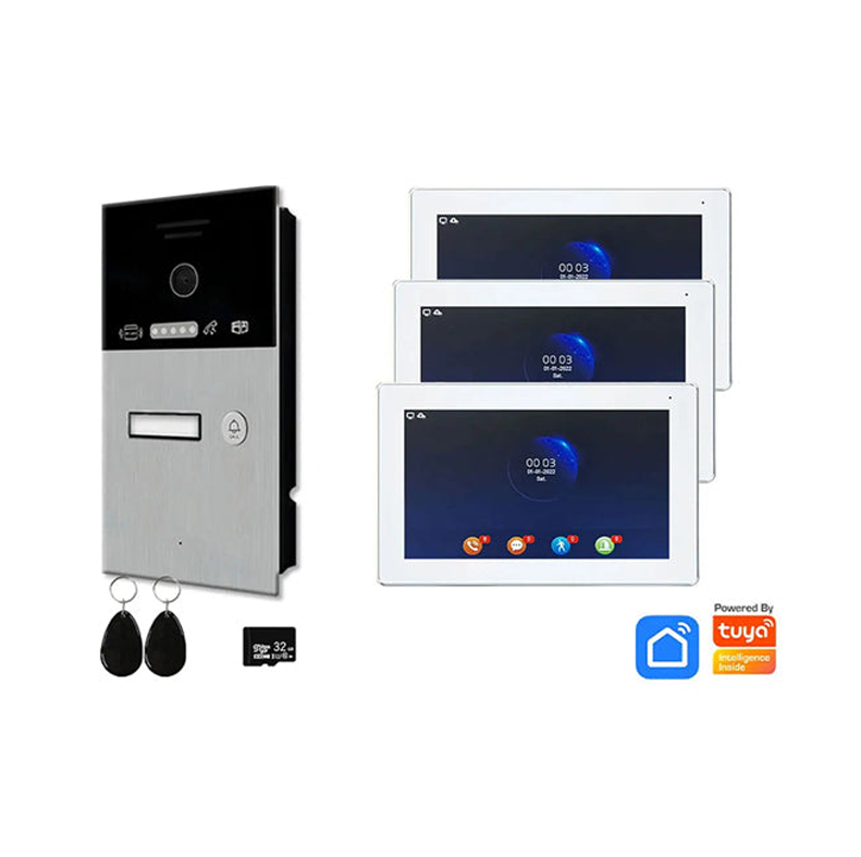 Anjielo Smart Tuya 7 Inch Wired Doorbell with Touch Screen Support IP Camera and Card Unlock