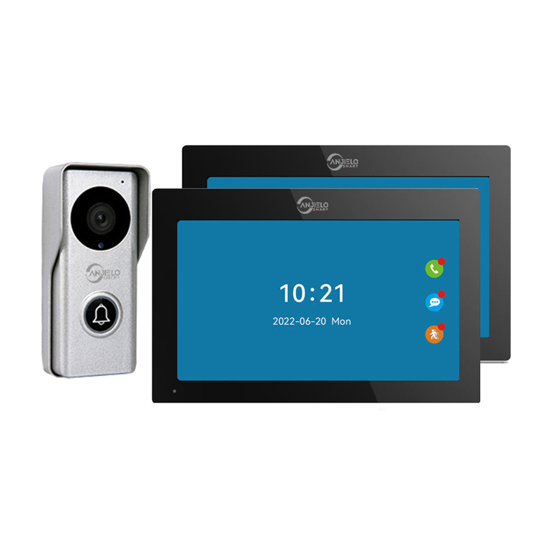 Anjielo Tuya Smart 7/10 Inch Touch Monitor Video Wifi Intercom Tuya Video Doorbell System 1080P 140° Wired Doorbell Camera