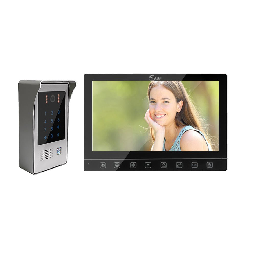 Anjielo 10 Inch with Monitor for Home Security Graffiti 1080P Screen Video Intercom Smart Doorbell Night Vision Camera