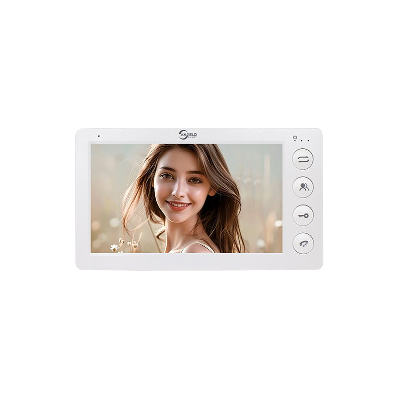 AnjieloSmart 4 wired Video Intercom System with Motion Detection 7 inch Display for Villa.