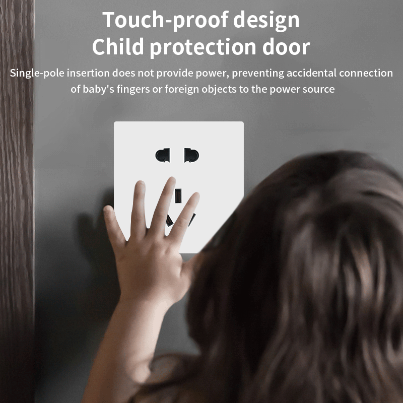 Anjielo smart five-hole socket ZigBee 3.0 wireless connection PC flame retardant material zero-live wire five-hole socket