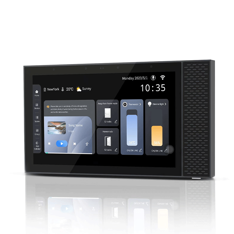 Anjielo 6.8-inch high-definition large-screen smart home control center with voice interaction scene linkage and environmental monitoring intelligent control panel
