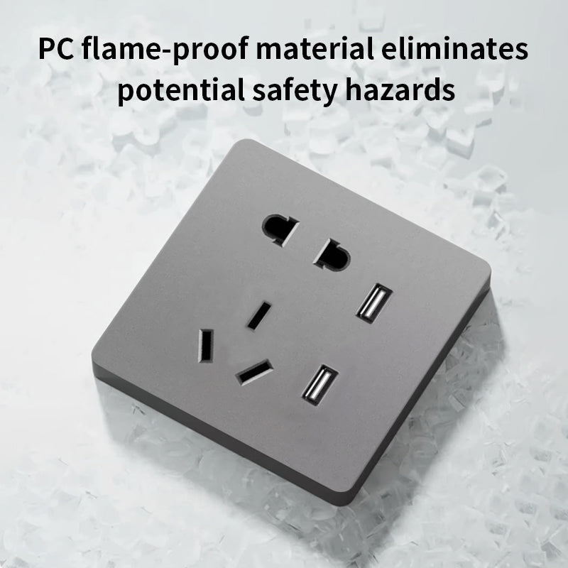 Anjielo socket 5 holes 220V + USB 5V/2.1A 5V/2A zero live wire PC flame retardant material ZigBee 3.0 wireless connection