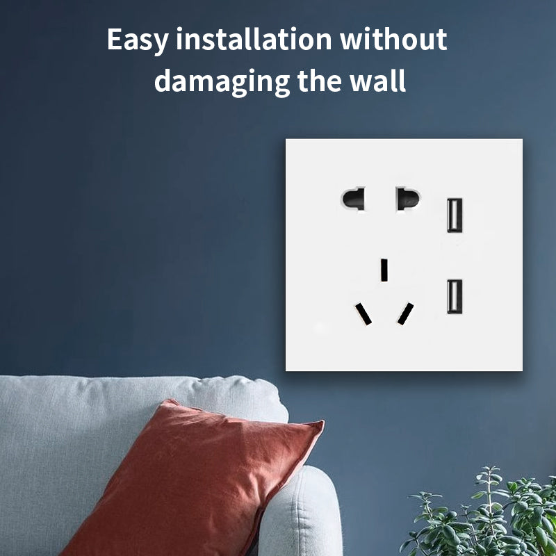 Anjielo socket 5 holes 220V + USB 5V/2.1A 5V/2A zero live wire PC flame retardant material ZigBee 3.0 wireless connection
