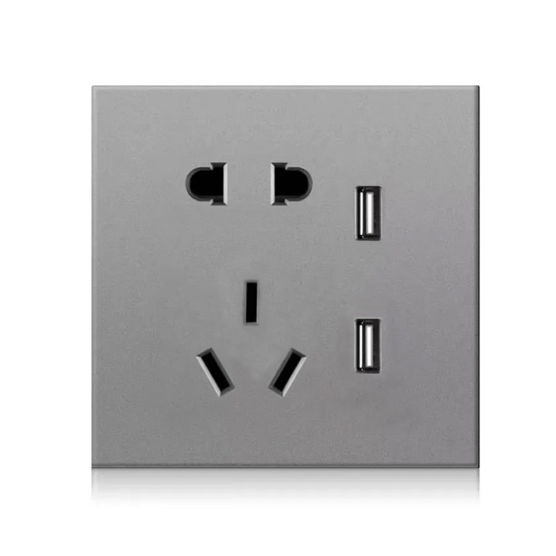 Anjielo socket 5 holes 220V + USB 5V/2.1A 5V/2A zero live wire PC flame retardant material ZigBee 3.0 wireless connection