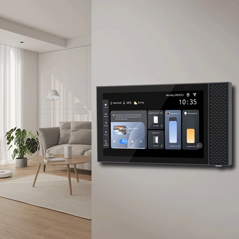 Anjielo 6.8-inch high-definition large-screen smart home control center with voice interaction scene linkage and environmental monitoring intelligent control panel