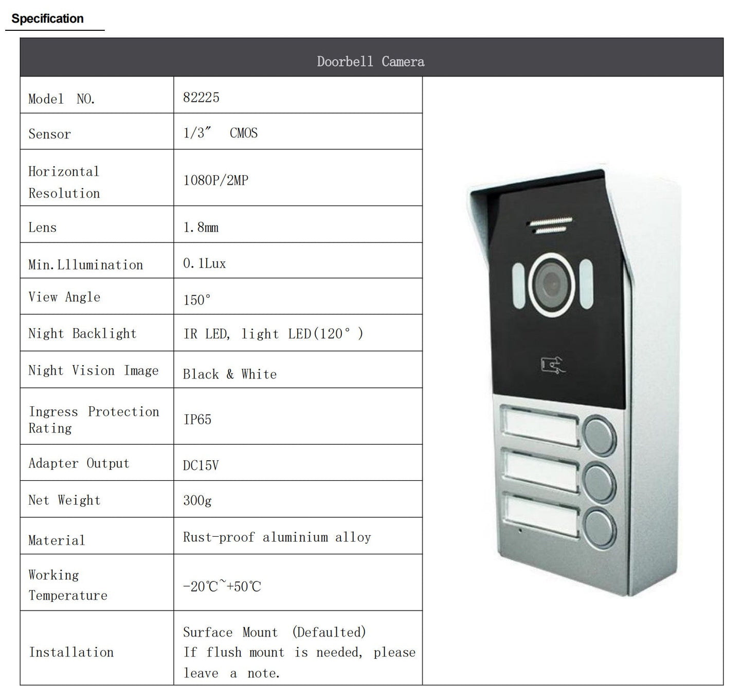 Anjielo 2 wire Video Video Intercom Doorbell 1080P Tuya 7 Inch Touch Monitor Support Dahua and Hikvision and IP Camera