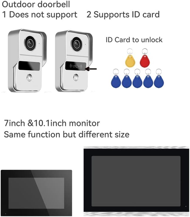 Anjielo Smart TUYA Wired Video Doorbell Apartment Intercom Touch Monitor System, 1080P for Home Security WiFi Smart Home Video Intercom Door Phone Kit
