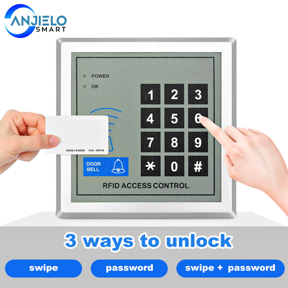 Anjielo Digital Password Access Control RFID Card Access Control System Kit Power Adapter Apartment Electronic Door Lock