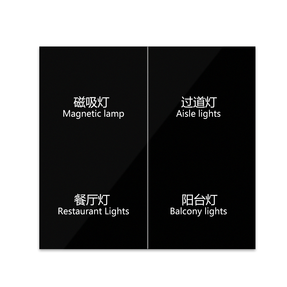 Anjielo Support Zigbee 4-button Control Touch Switch Single Pole Wi-Fi Zero Fire ABS/PC Housing for Home Automation
