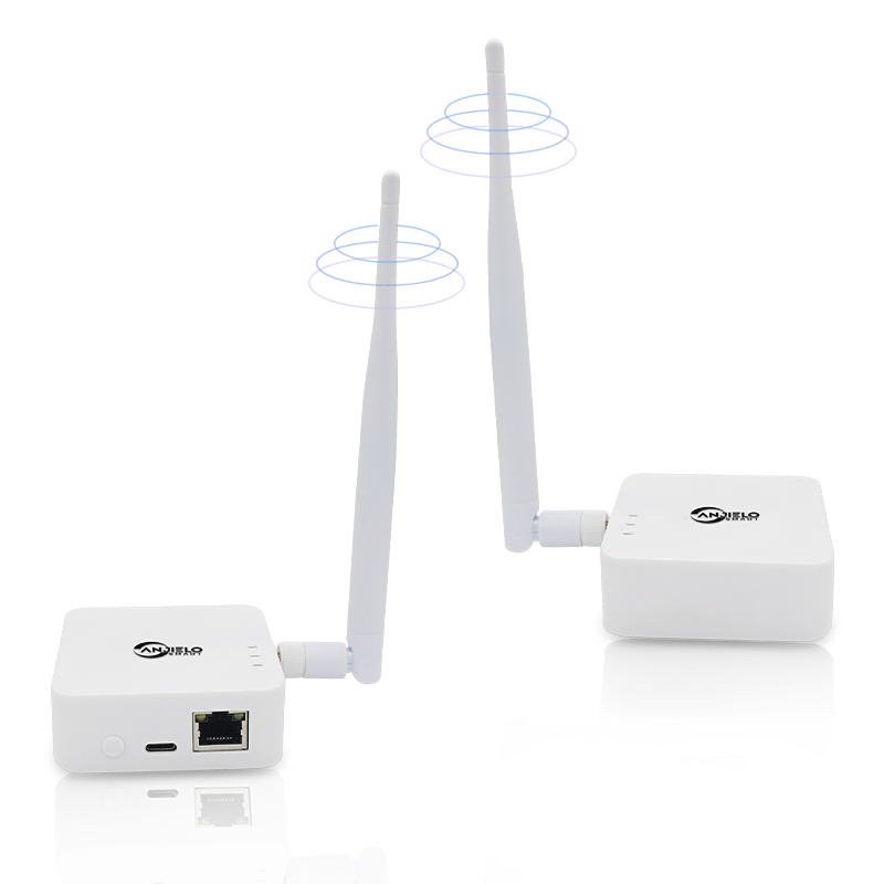 Anjielo 2025 two-piece WIFI HaLow bridge kit wireless access point outdoor maximum distance 1000 meters