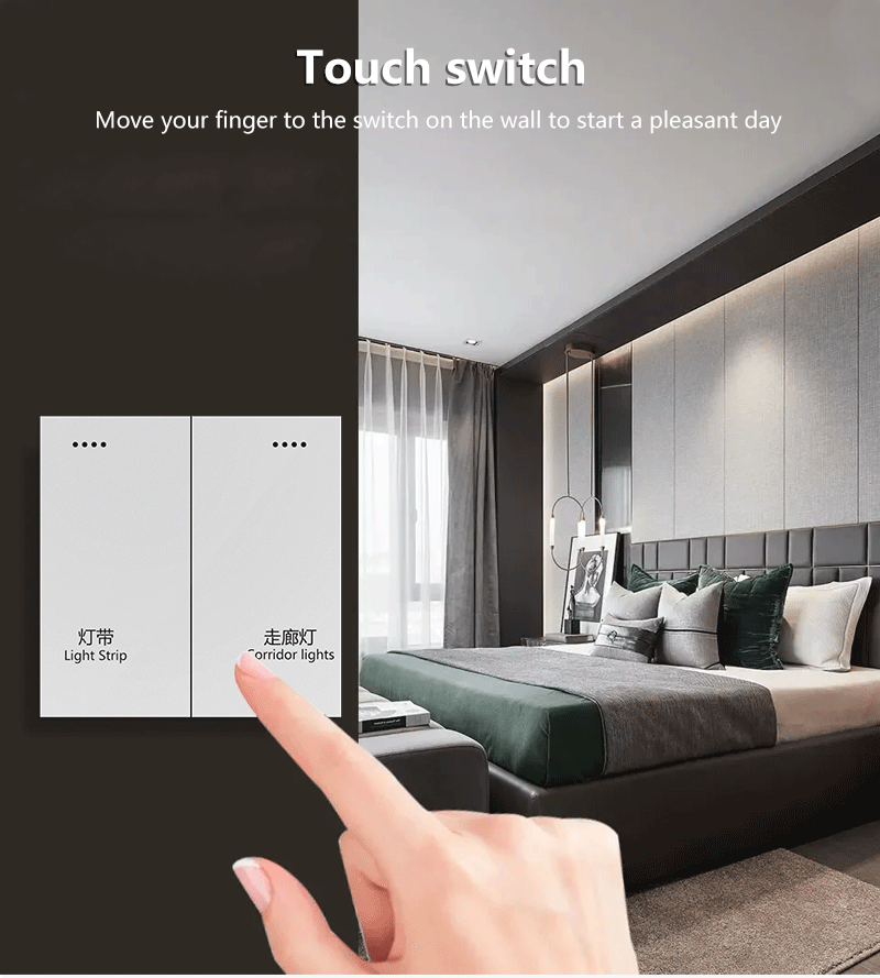 Anjielo smart two-button switch supports Zigbee capacitive touch multi-device linkage scenarios