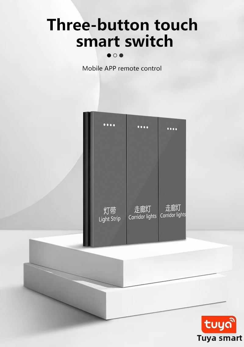 Anjielo built-in signal amplifier Zigbee3.0 gateway direct connection capacitive multi-touch design smart home relay switch