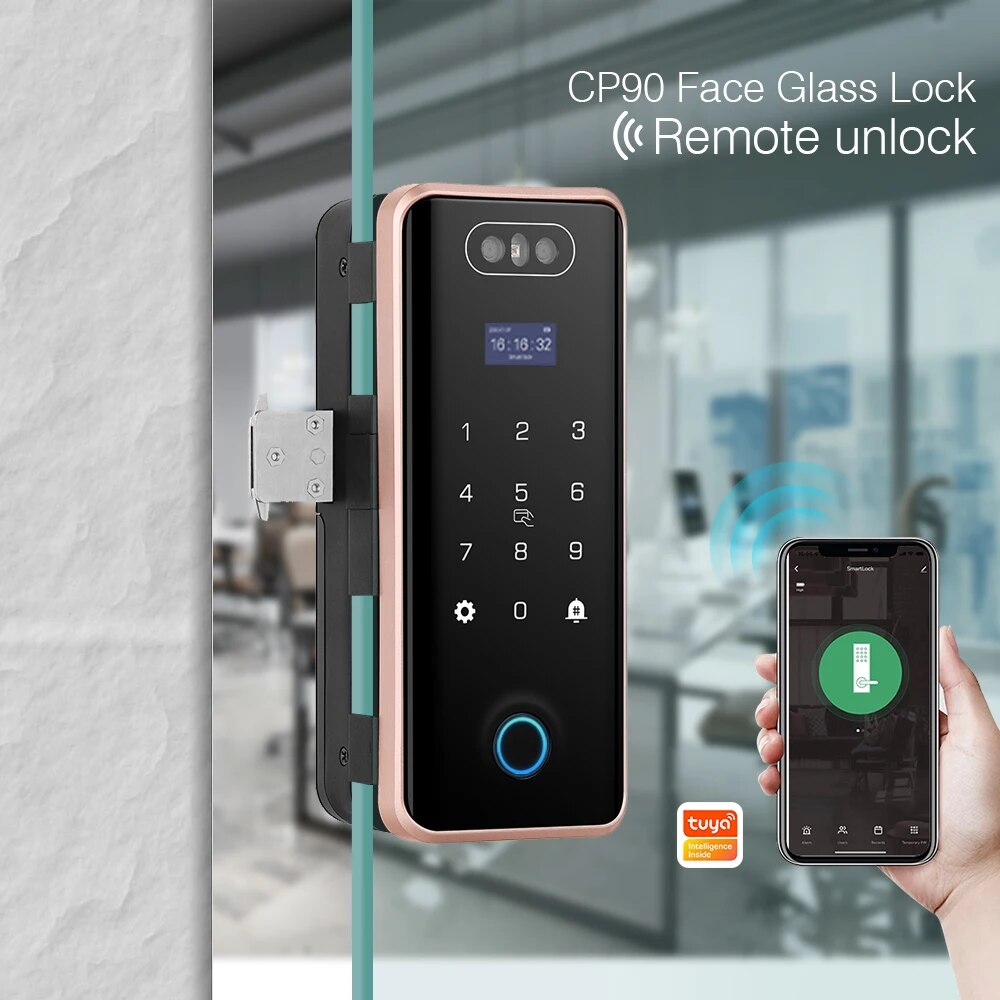Anjielo smart 3D face recognition door lock for home safe and user-friendly glass door access system