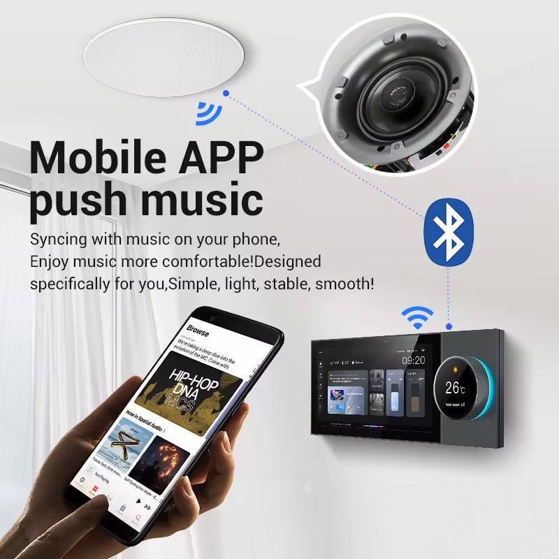Anjielo Music speakers that can be connected to the smart central control panel