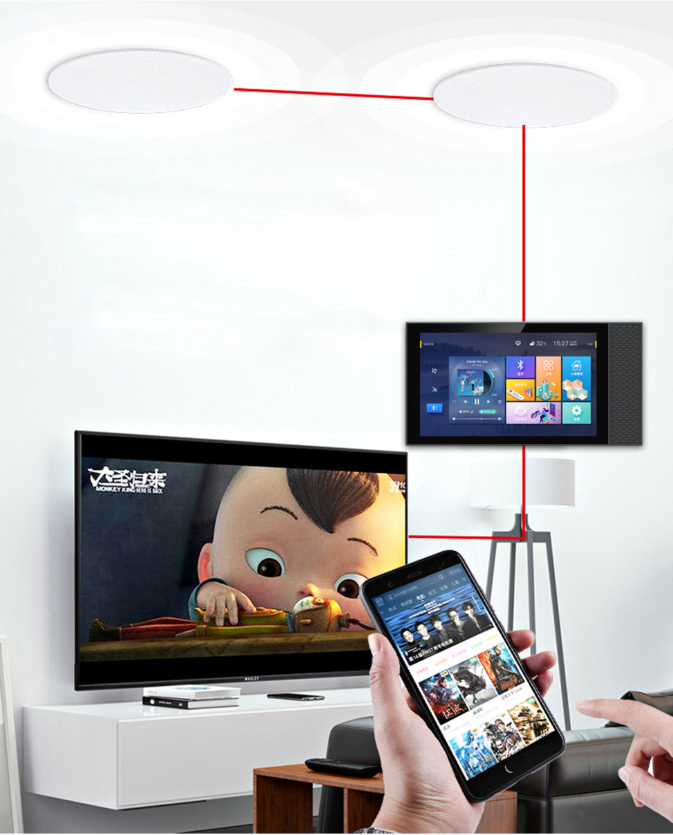 Anjielo Music speakers that can be connected to the smart central control panel