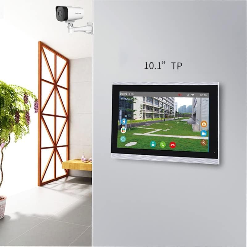 Anjielo IP Video Apartment Intercom System 1080P Camera and 6pcs 10 inch Touch Screen Monitor Tuya Wired Monitor Door Phone Kit