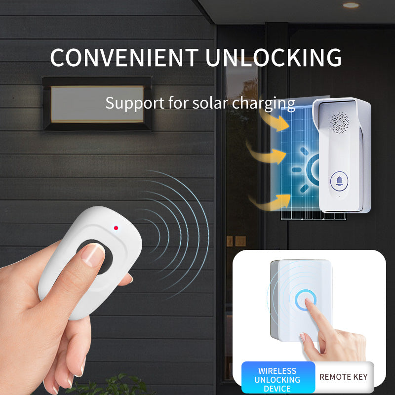 Anjielo Wireless intercom doorbell No wiring required Built-in wireless signal Two-way intercom One-touch remote unlocking
