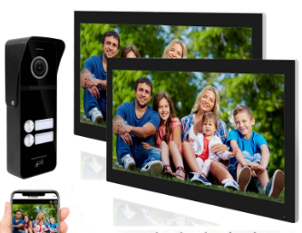 Anjielo Smart Tuya 7/10 Inch Video Smart Home Video 2 Doorbell System 1080P 160° Wired Doorbell Camera Touch Screen