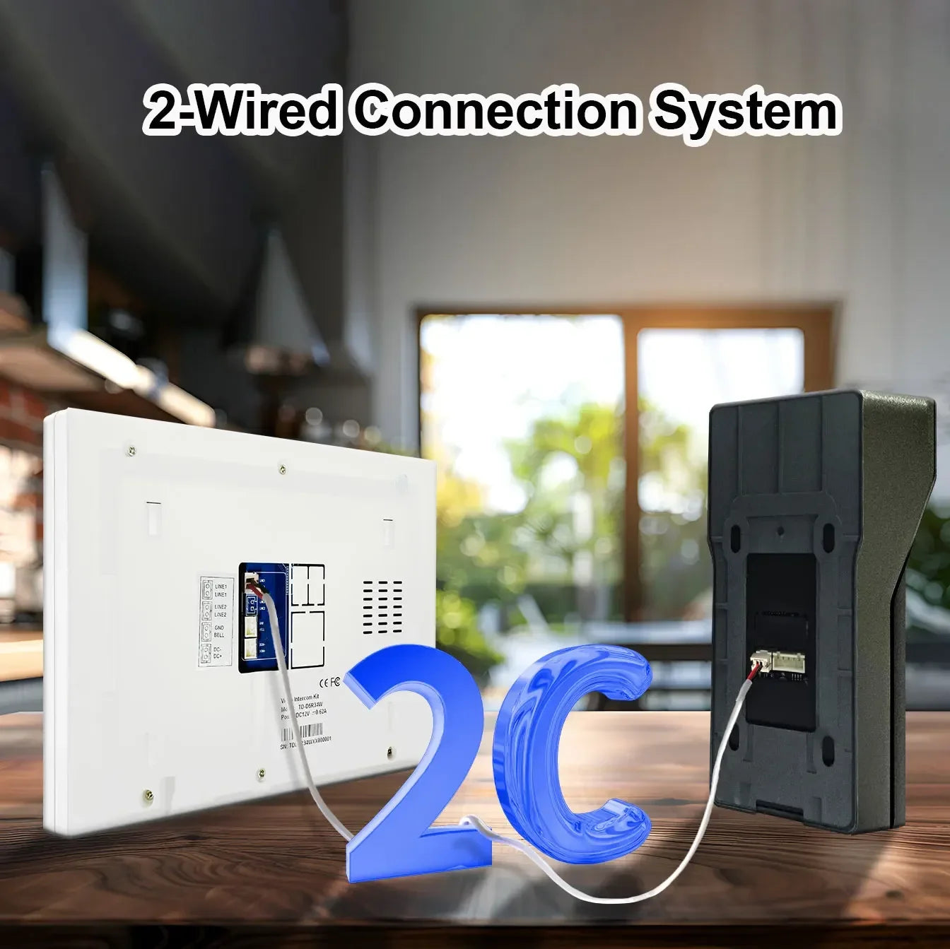 Anjielo 1080P Camera Touch Screen Monitor with Password IC Card Unlock Tuya Smart IP Two-Line Doorbell Video Intercom System