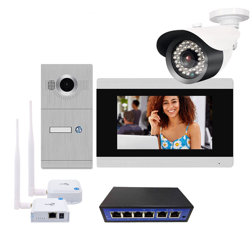 Anjielo smart 7 inch touch screen WiFi IP protection home security video intercom system