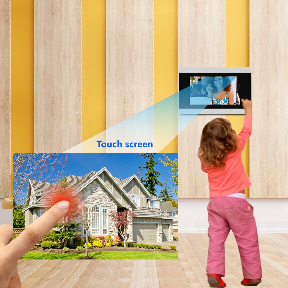 Anjielo smart 7 inch touch screen WiFi IP protection home security video intercom system