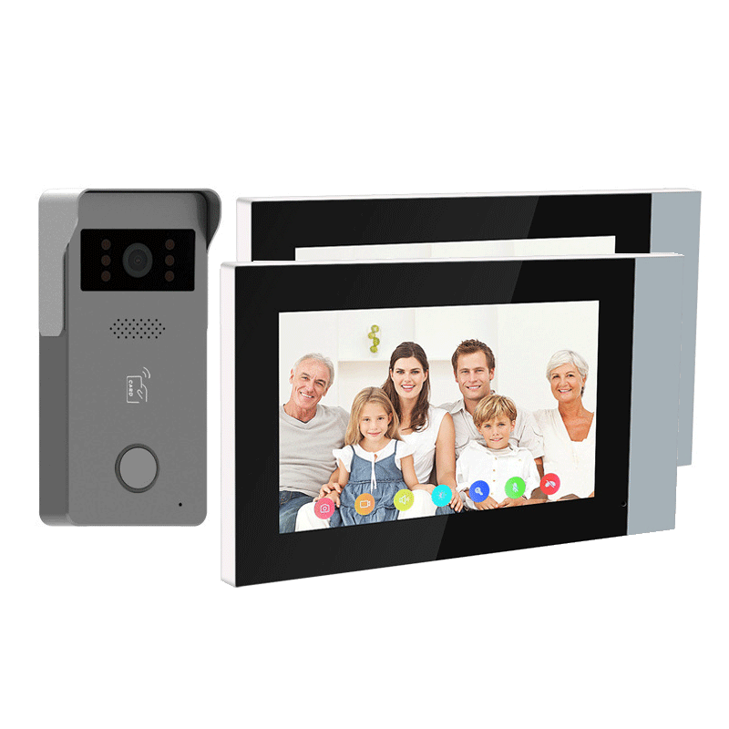 Anjielo Equipped with 1080p Full HD camera and 7-inch touch screen Two-line intercom doorbell for secure entry via IC card