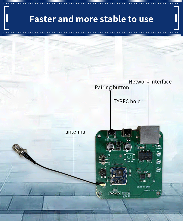 Anjielo WiFi HaLow+WiFi module Type-C interface power supply long distance wall transmission module wifi halow motherboard