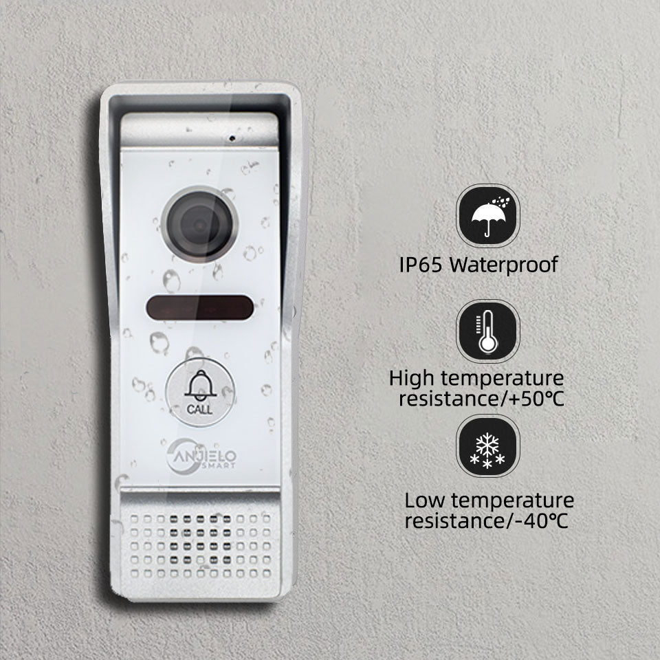 Anjielo 7 Inch Surveillance Video Doorbell with Camera 1080P Motion Detection Tuya Video Intercom System for Home Security