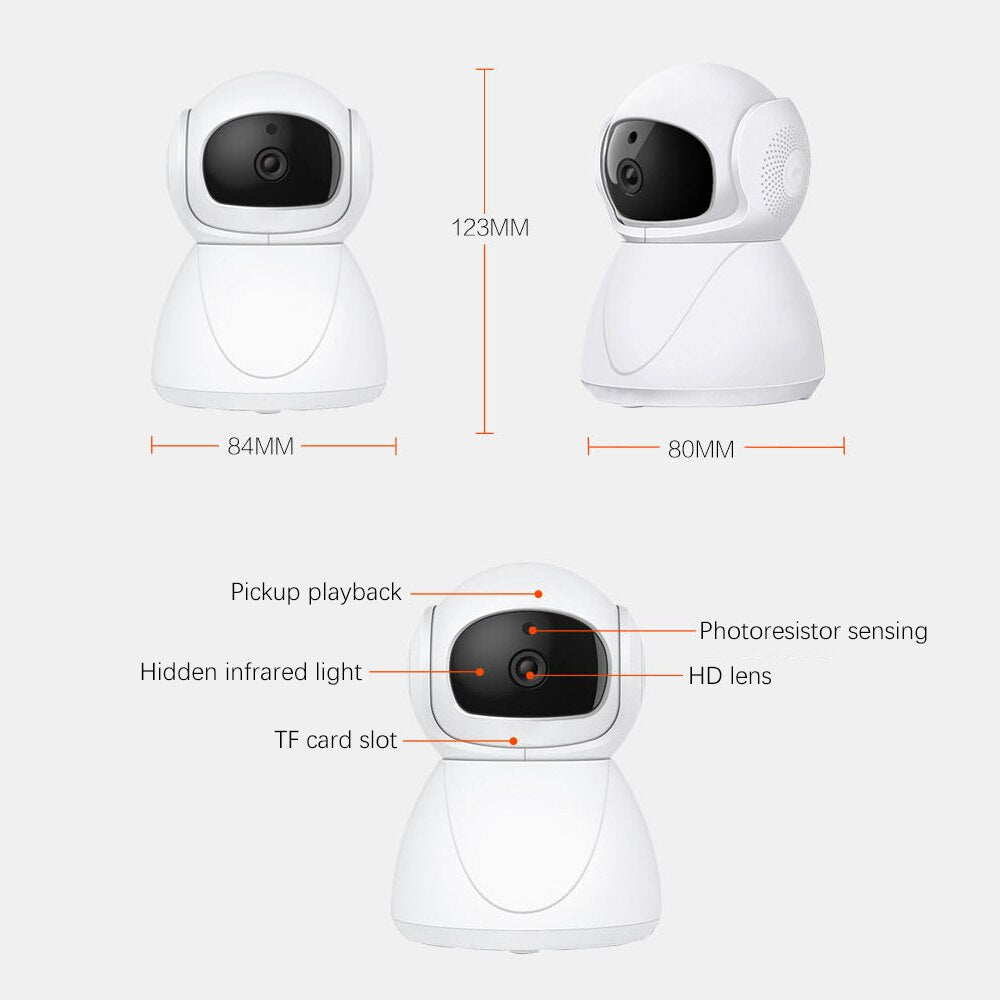 Anjielo Tuya 3MP 360 degree panoramic monitor two-way intercom mobile phone remote control WIFI wireless camera