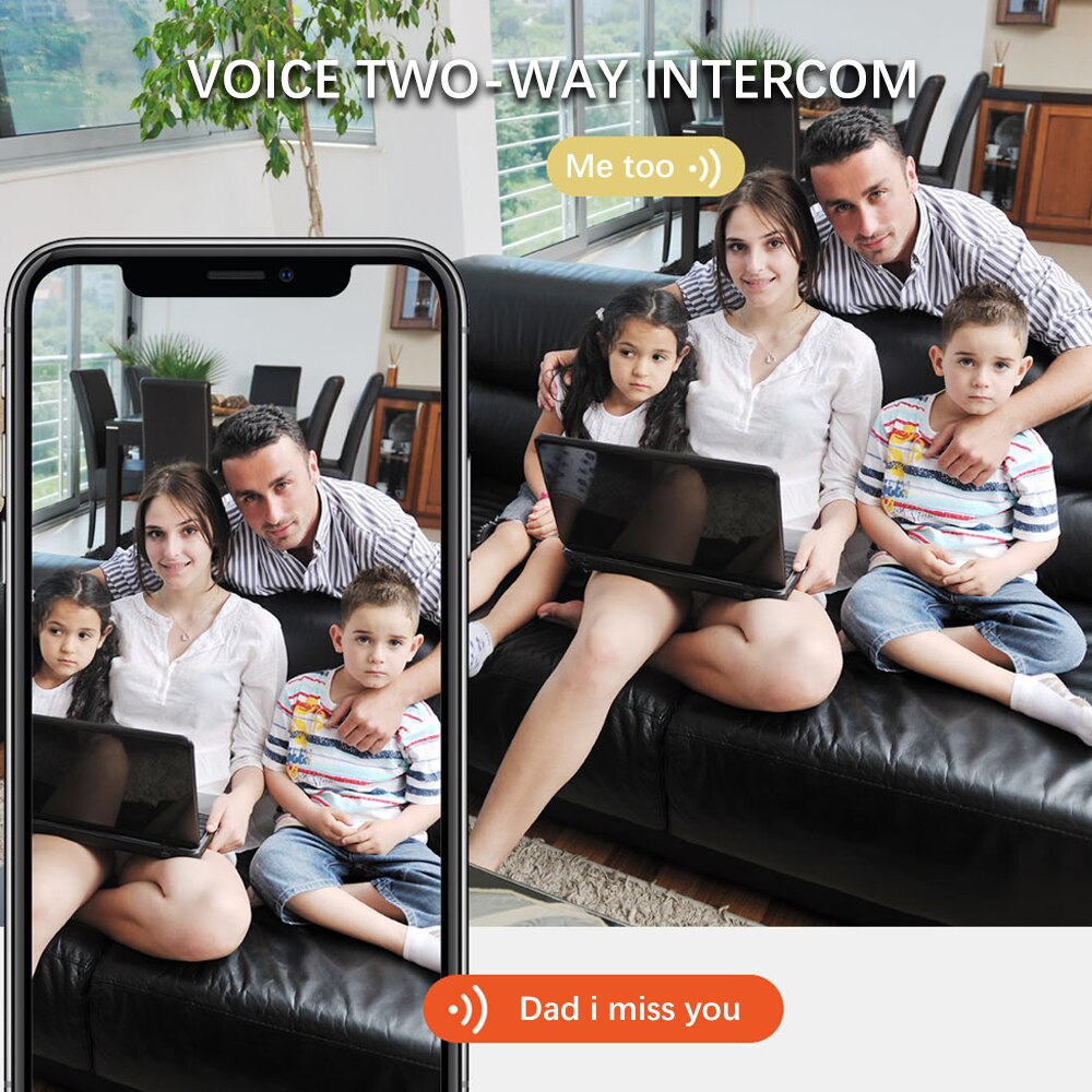 Anjielo Tuya 3MP 360 degree panoramic monitor two-way intercom mobile phone remote control WIFI wireless camera