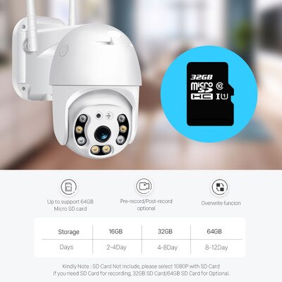 Anjielo Tuya Security Outdoor Wireless 2MP Camera Network Surveillance Camera WiFi Camera