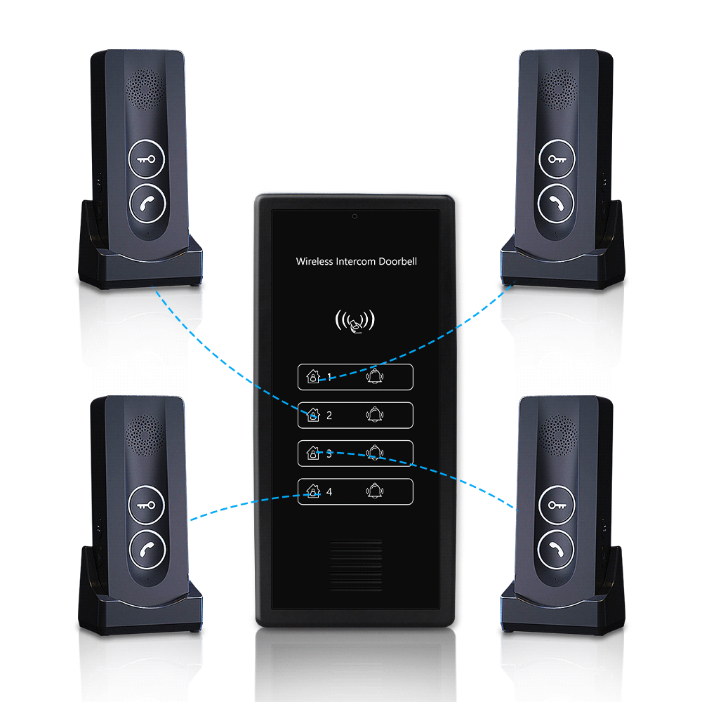 Anjielo intelligent wireless signal two-way intercom Type-c interface charging up to 500 meters far strong penetration wireless video intercom kit