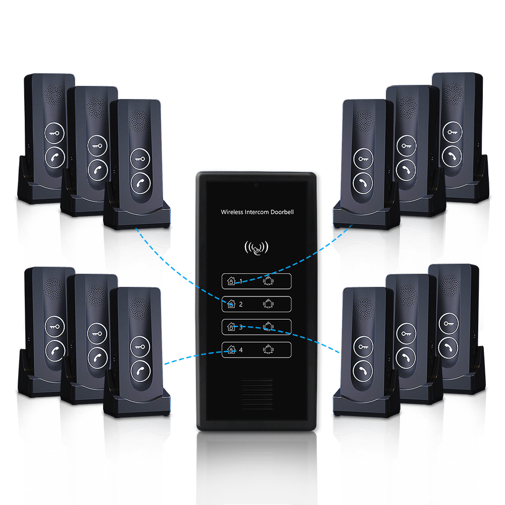Anjielo intelligent wireless signal two-way intercom Type-c interface charging up to 500 meters far strong penetration wireless video intercom kit