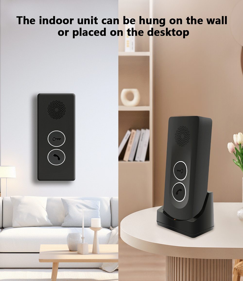 Anjielo intelligent wireless signal two-way intercom Type-c interface charging up to 500 meters far strong penetration wireless video intercom kit