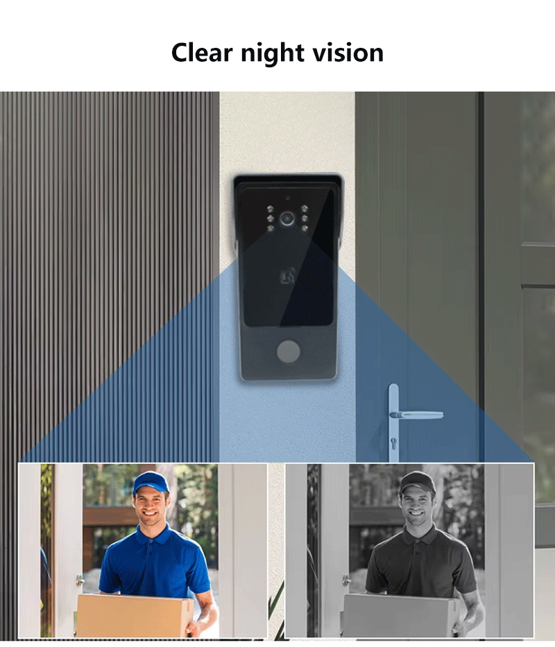 Anjielo intelligent wired video intercom system real-time 1080p detection,Surveillance and anti-theft kit