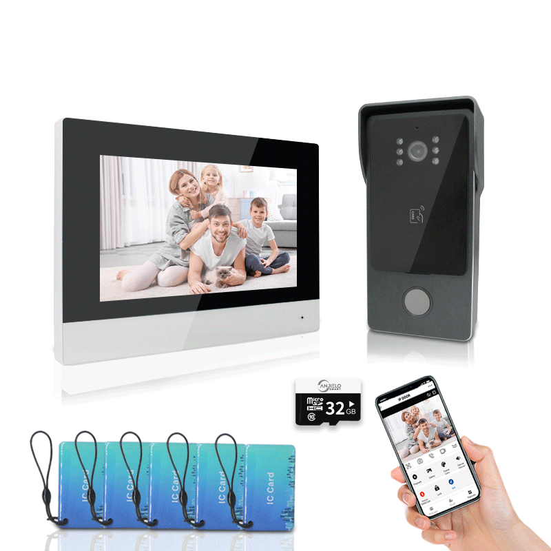 Anjielo intelligent wired video intercom system real-time 1080p detection,Surveillance and anti-theft kit