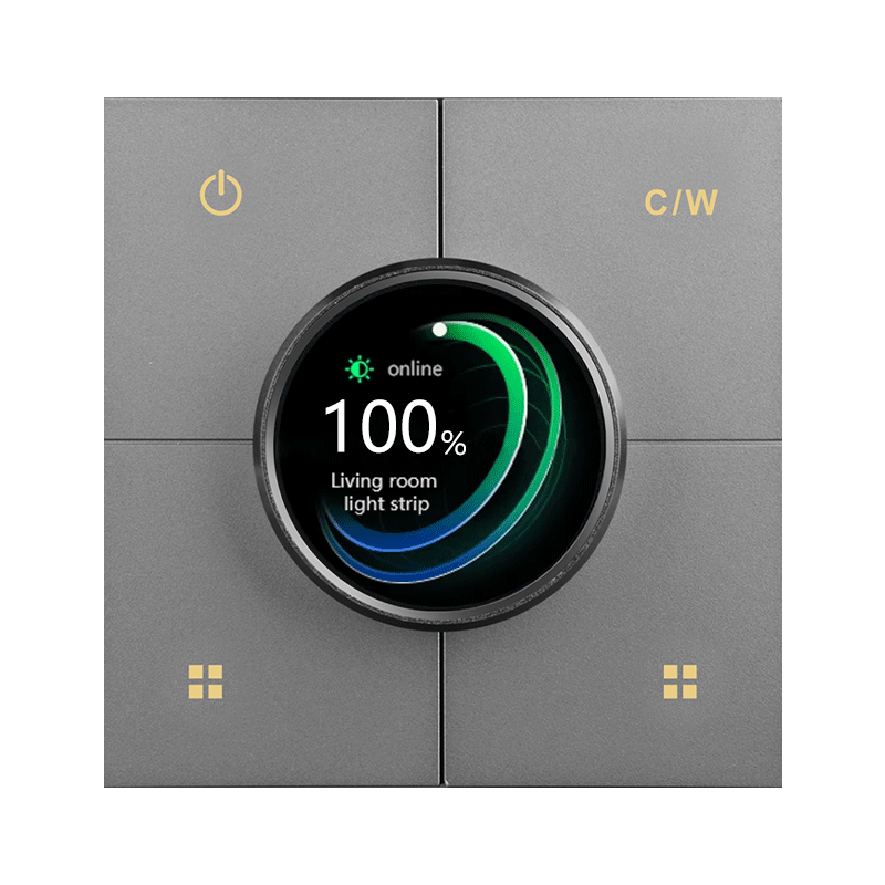 Anjielo 86 wall-mounted concealed structure smart home interconnection remote app controlled X3 composite dimming knob switch