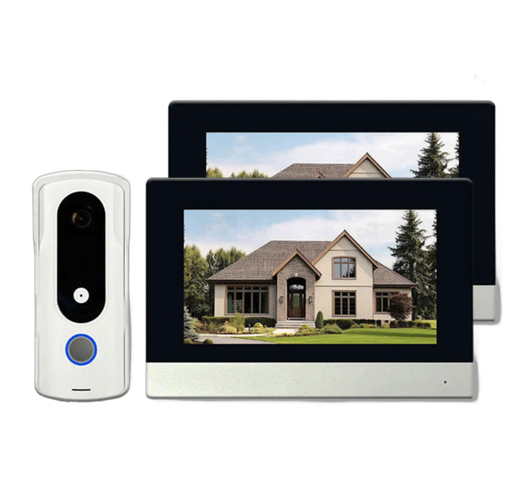 Anjielo Home security 2-wire video doorbell intercom system 7 inch touch screen with night vision