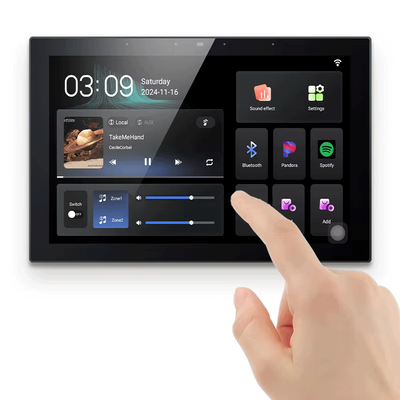 Anjielo 10 Inch Smart Home Touch Control Panel Zigbee Tuya Wifi Wall Amplifier Built in Zigbee Gateway Support Remote Control