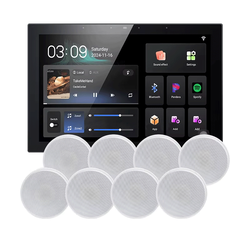 Anjielo 10 Inch Smart Home Touch Control Panel Zigbee Tuya Wifi Wall Amplifier Built in Zigbee Gateway Support Remote Control