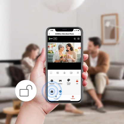 Anjielo 1080P WiFi Wireless Video Intercom Doorbell with Camera 7 Inch Touch Monitor Video Door Phone Tuya Smart No Wiring Required