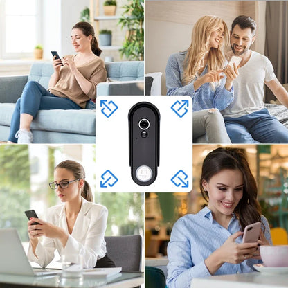 Anjielo 1080P WiFi Wireless Video Intercom Doorbell with Camera 7 Inch Touch Monitor Video Door Phone Tuya Smart No Wiring Required