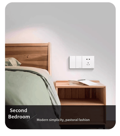 Anjielo five-hole socket with button supports zigbee3.0 zero-live wire PC flame retardant material smart socket
